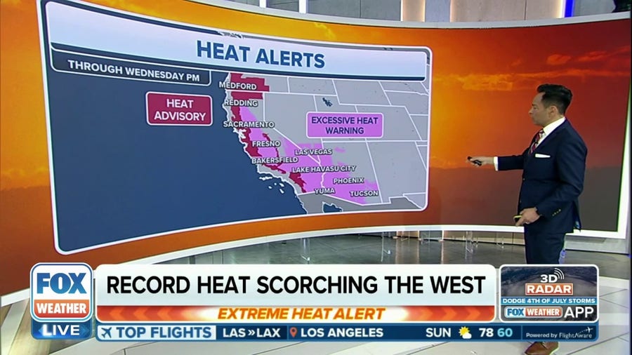 Record heat scorching the West as triple-digit temperatures return to California, Southwest