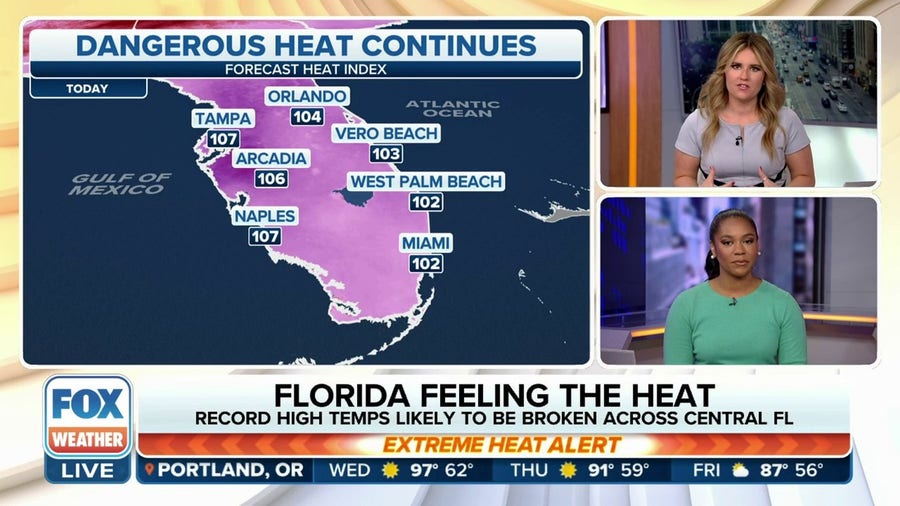 Another very hot and humid day in Florida prompts renewed Heat Advisories Wednesday