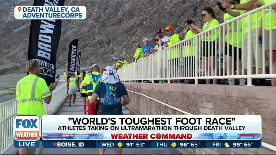 Athletes taking on ultramarathon through Death Valley