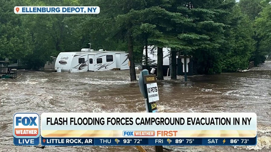 Flash flooding forces evacuation of New York campground