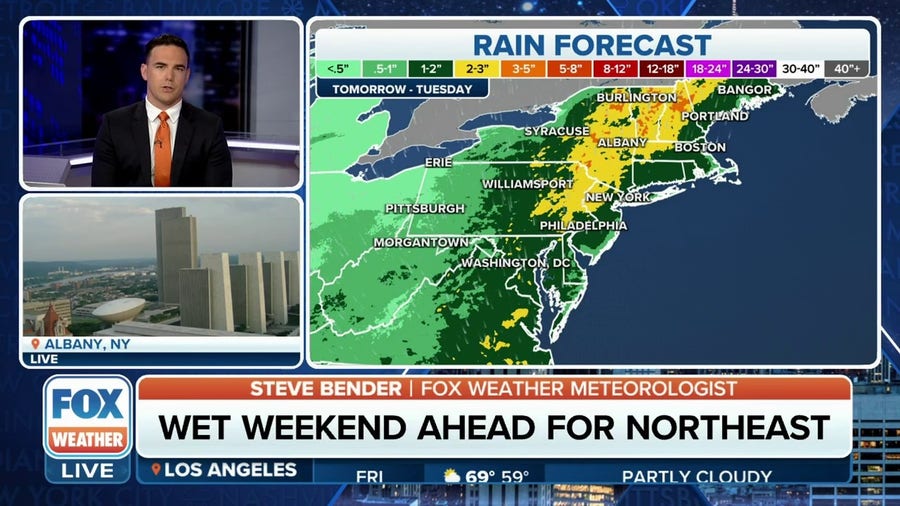 Wet weekend ahead for the Northeast