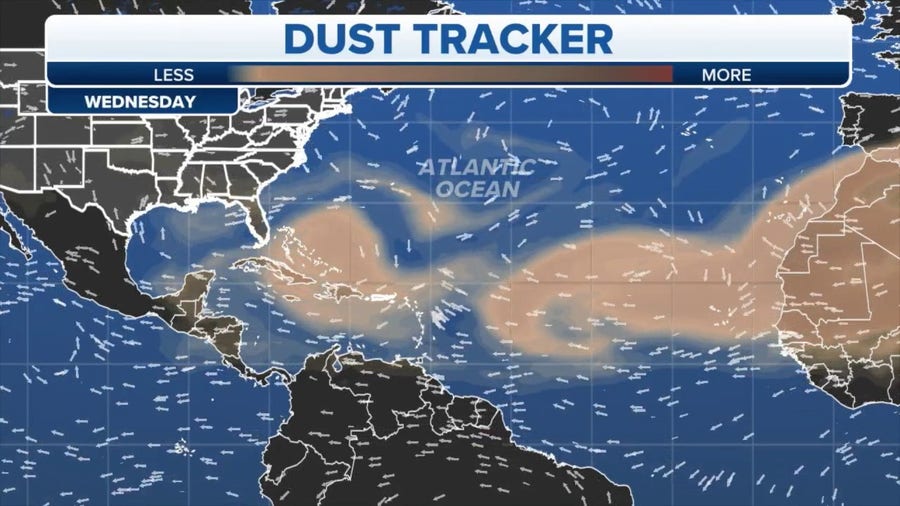 Tracking a plume a dust marching across the Atlantic Ocean