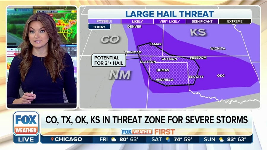 Another round of severe weather aims for the Plains on Friday