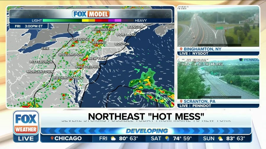 Soaking rains to plague the Northeast this weekend