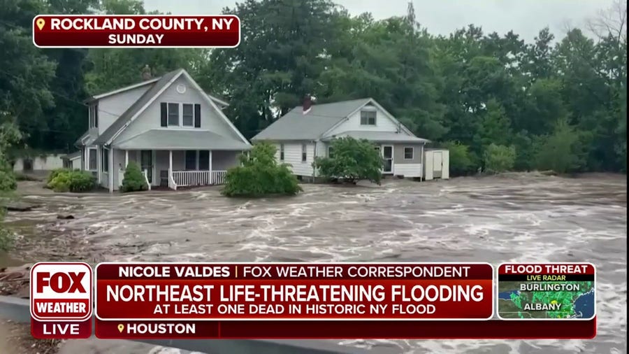 Deadly flash flooding washes away roads, surrounds homes in the Northeast, New York