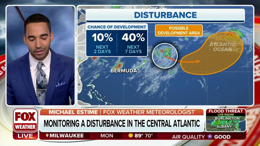 National Hurricane Center monitoring disturbance in Central Atlantic