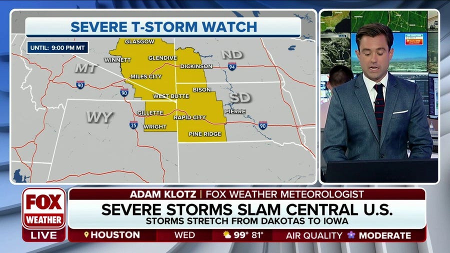 Severe Thunderstorm Watch issued for the Northern Plains