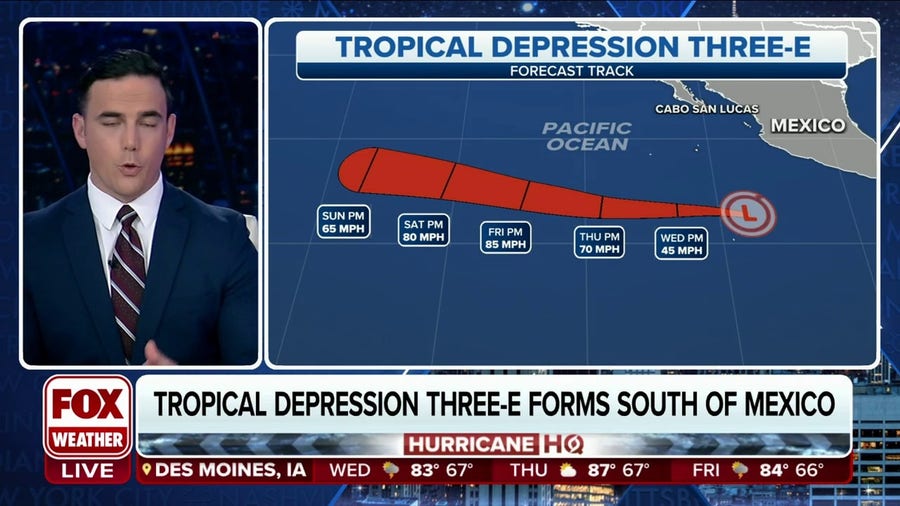 FOX Forecast Center tracking a new tropical depression in the Pacific