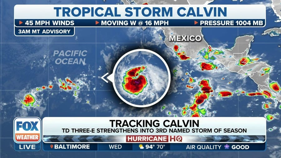 Tropical Storm Calvin forms in Eastern Pacific Ocean