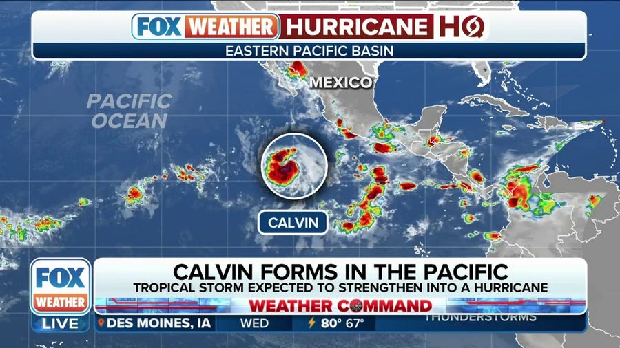 Tropical Storm Calvin expected to strengthen into a hurricane