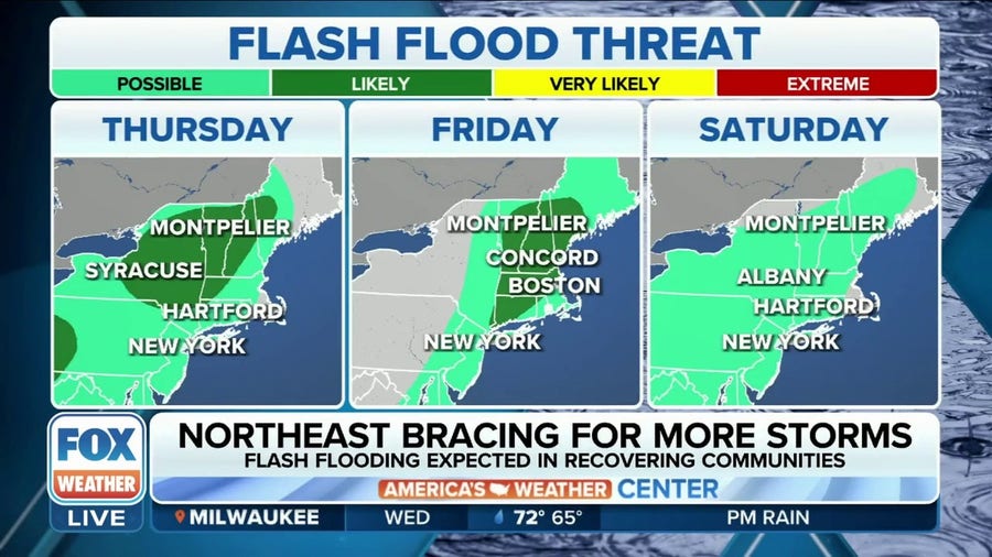 More rain headed to the Northeast could lead to more flooding