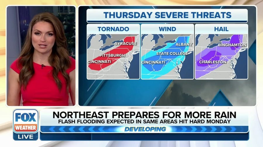 Northeast prepares for more rain as flash flooding expected Thursday