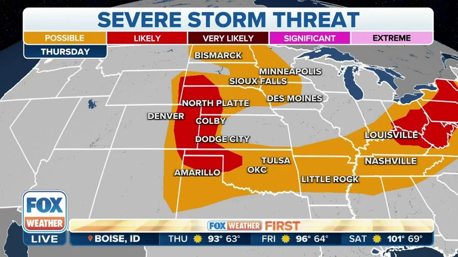 Severe weather a risk across the Plains on Thursday and Friday