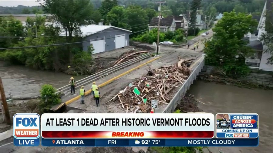 Vermont officials confirm first fatality from recent flooding