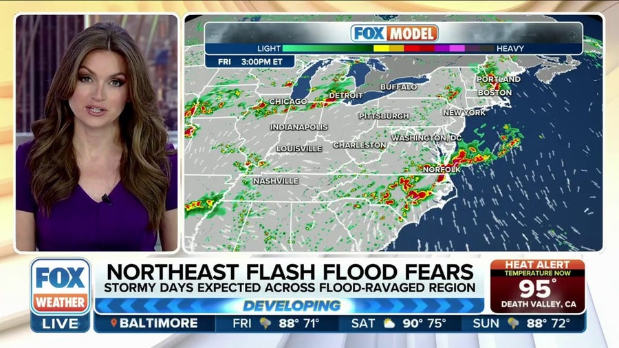 Northeast fears flash flooding as stormy days ahead across flood-ravaged region