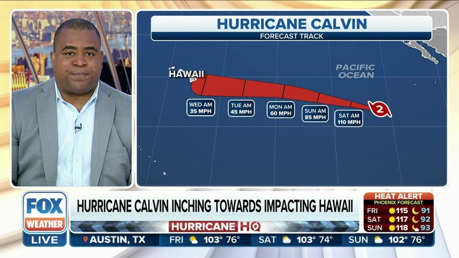 Hurricane Calvin inching towards impacting Hawaii