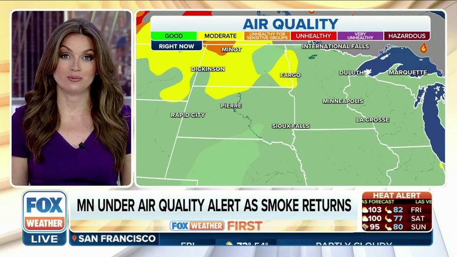 Minnesota under Air Quality Alert as Canadian wildfire smoke returns