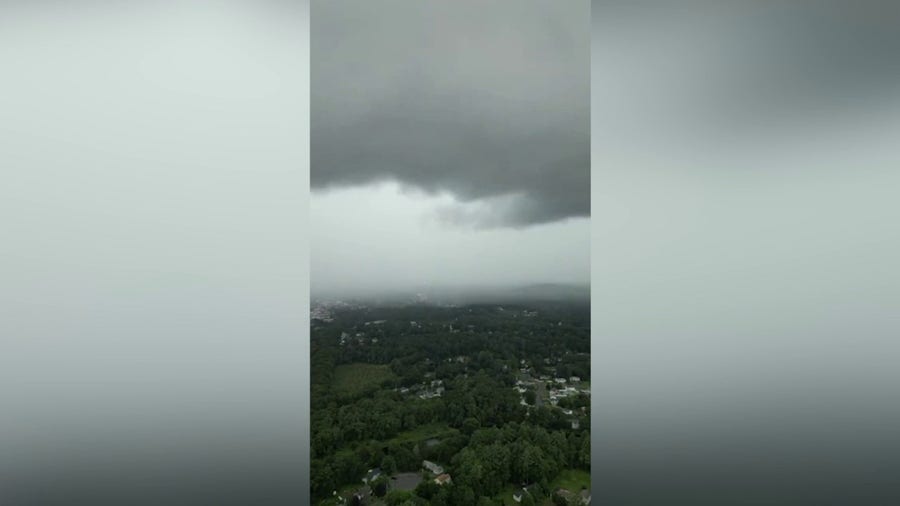 Timelapse shows rain clouds roll over eastern Massachusetts