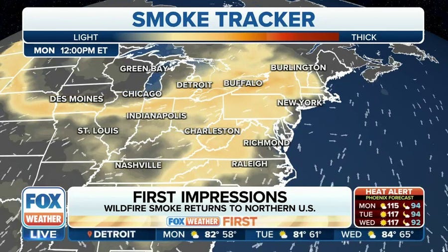 Wildfire smoke returns to the northern US