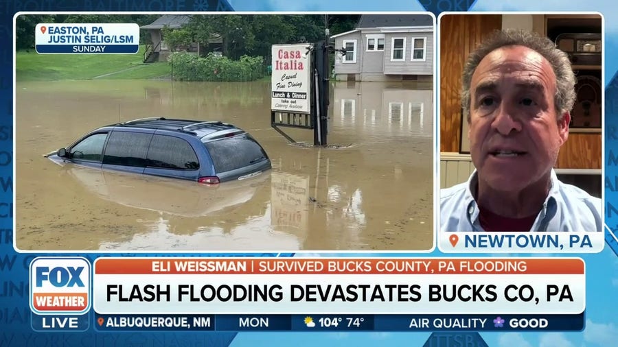 Flash flooding devastates Bucks County, Pennsylvania