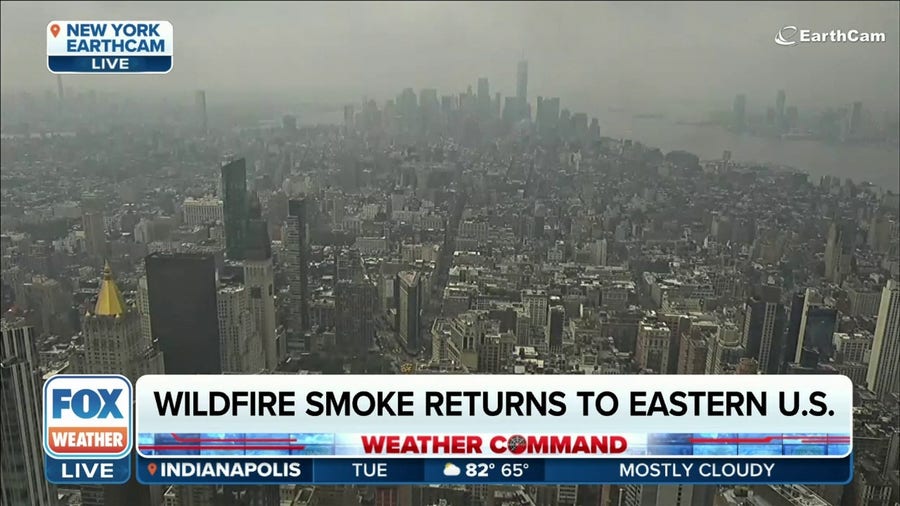 Canadian wildfire smoke returns to the eastern US