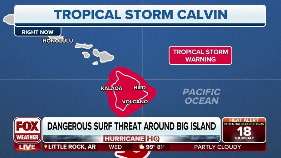 Tropical Storm Calvin continues barreling toward Hawaii
