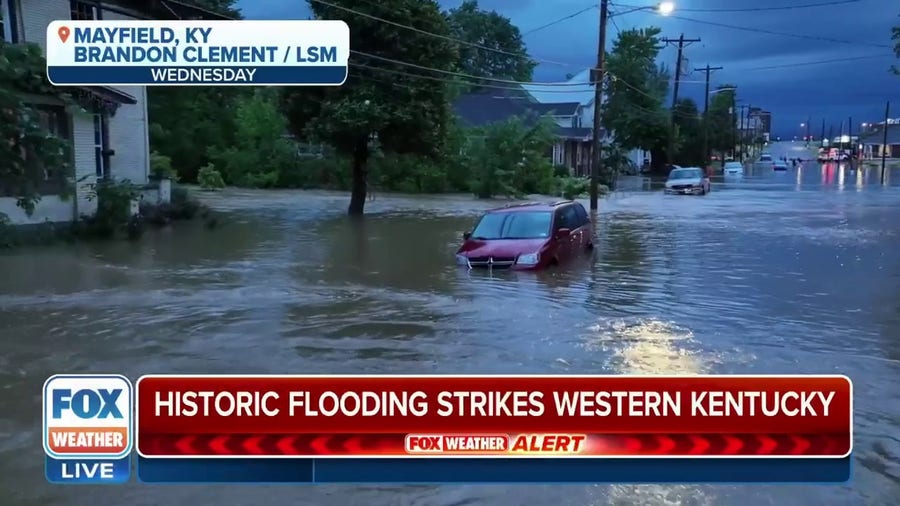 Mayfield, Kentucky, sees significant flooding after record rains on Wednesday