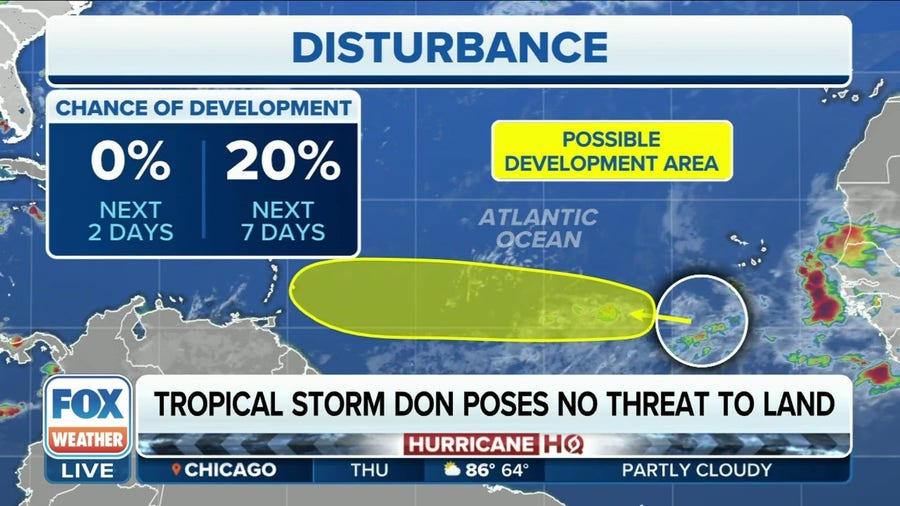 Atlantic tropical wave has 20% chance of development