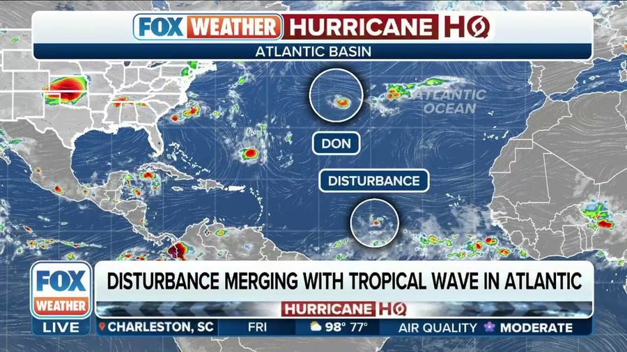 Disturbance merging with tropical wave in Atlantic Ocean