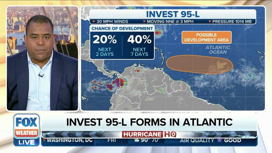Tropical disturbance in Atlantic given Invest 95L designation