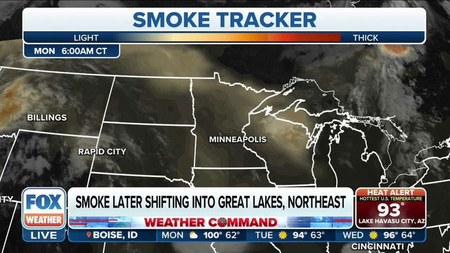 Wildfire smoke to shift into Great Lakes, Northeast this week