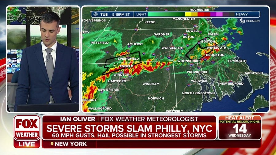 Severe storms slam Philadelphia and New York City