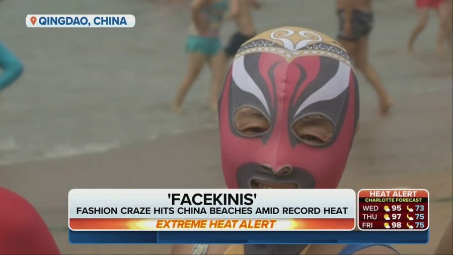 'Facekini' fashion craze hits China beaches amid record heat