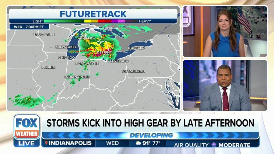 Severe weather threatens Great Lakes area Wednesday