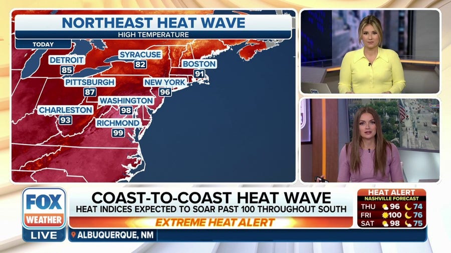 Heat alerts expand in the Northeast as coast-to-coast heat wave continues