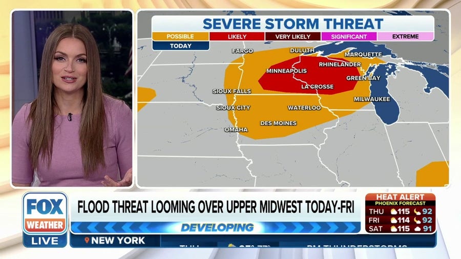 Severe thunderstorm threat looms for Upper Midwest Thursday