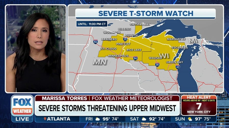 Severe Thunderstorm Watch extended for Upper Midwest