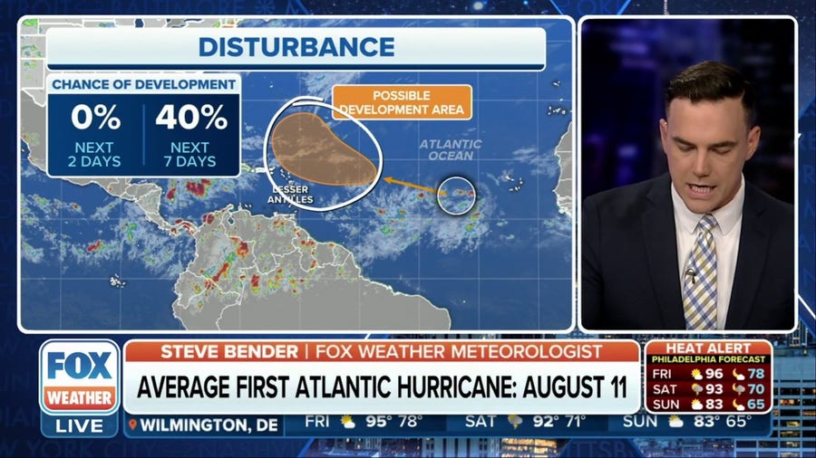 Tropical disturbance being watched in Atlantic