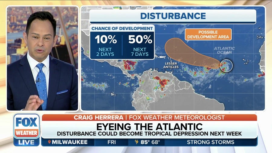 Atlantic disturbance could become tropical depression next week
