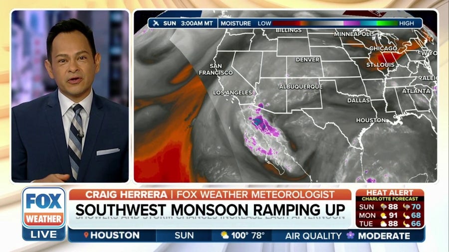 Southwest Monsoon season ramps up with increasing rain chances