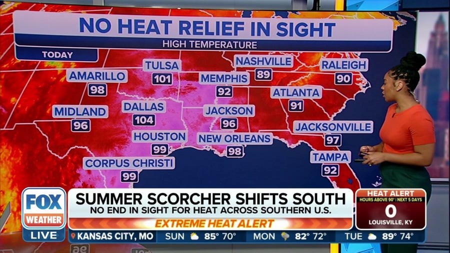 Summer scorcher anchored over South