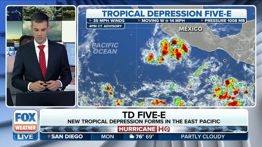 Tropical Depression Five-E forms in the Eastern Pacific