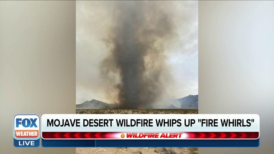 California wildfire churns fire whirl