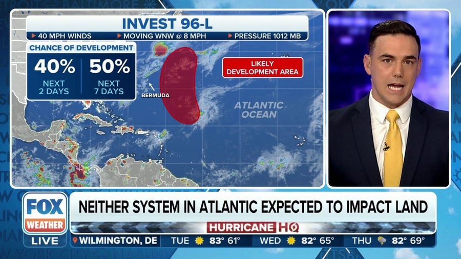 Development chances continue to drop for system in Atlantic