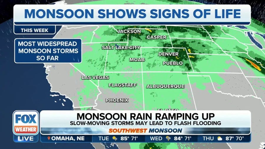 Monsoon rains ramp up causing flooding concerns in Denver
