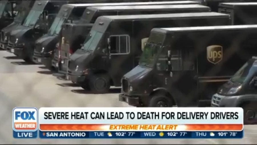 Delivery drivers fight against the extreme heat