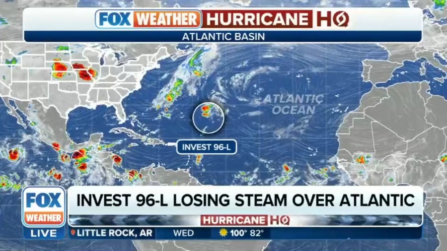 Invest 96L in Atlantic not expected to have any land impacts
