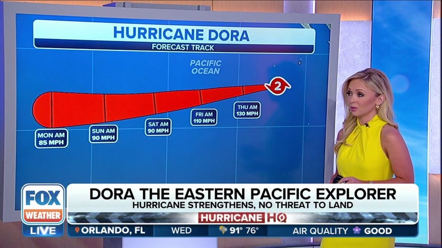 Hurricane Dora rapidly intensifies in the Eastern Pacific