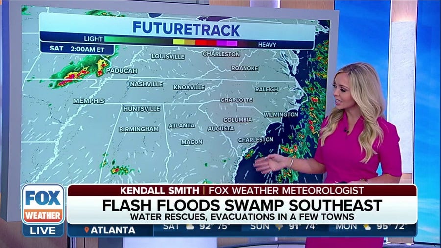 Flash floods continue to swamp Southeast