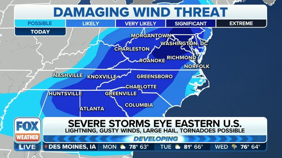 DC facing highest risk of straight-line winds in 5 years